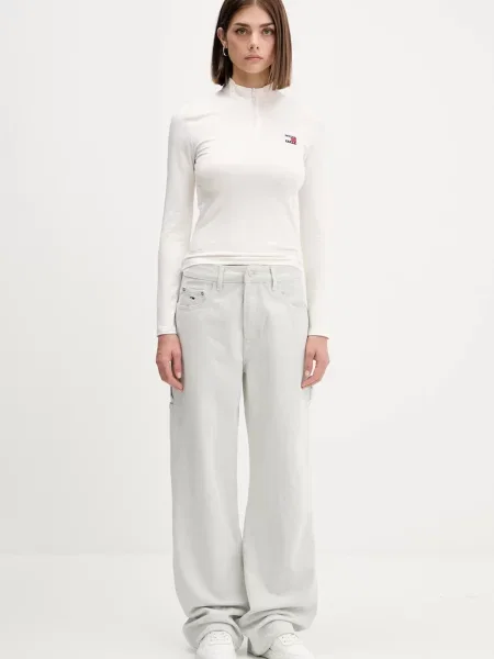 Tommy Jeans jeansy high waist białe