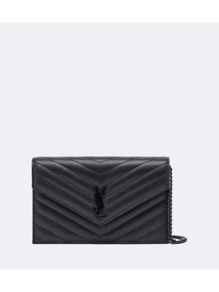 Colier Saint Laurent din piele negru