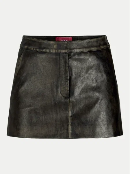 JJXX Fustă din imitație de piele Selma negru