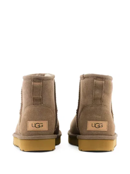 Cizme scurte Ugg din piele clasici maro