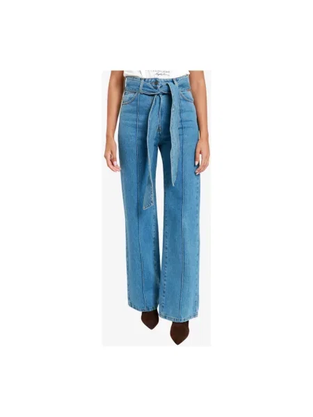 Szerokie jeansy Msgm niebieskie