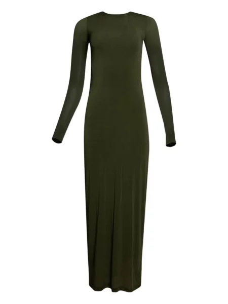 Rochie maxi Wardrobe.nyc transparente lungă de costum verde