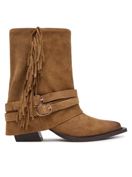 Cizme și botine cowboy Steve Madden Hadly închis maro