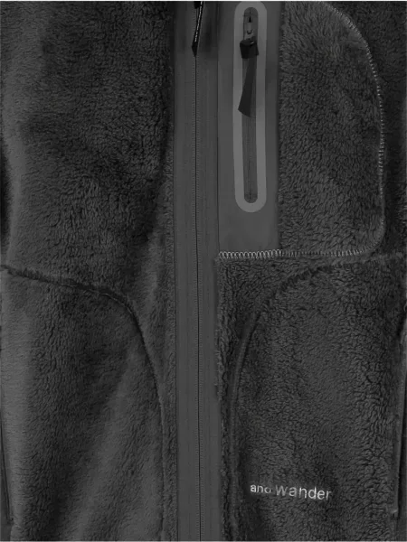 Geacă And Wander din fleece negru