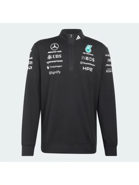 Bluza MERCEDES AMG PETRONAS FORMULA 1 TEAM ENGINEERS QUARTER ZIP czarna