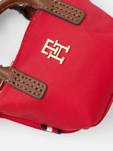 TOMMY HILFIGER Ročna torbica Popette konjak rdeča