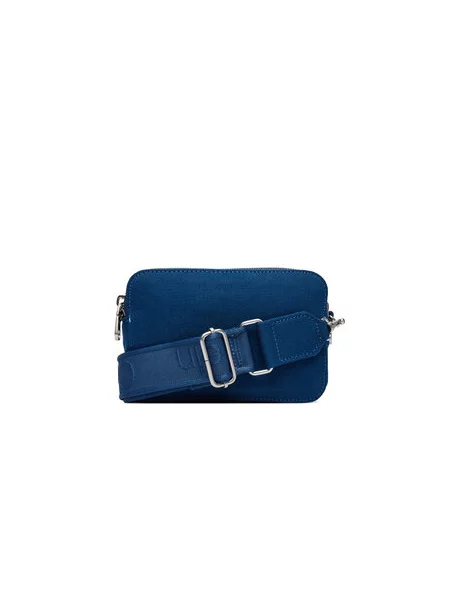 Calvin Klein Ročna torba Webbing Strap Canvas Camera Bag modra