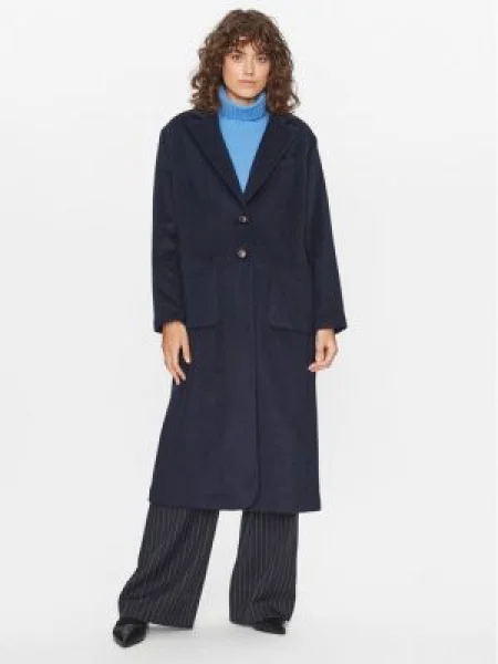 United Colors Of Benetton Palton de lână Bleumarin