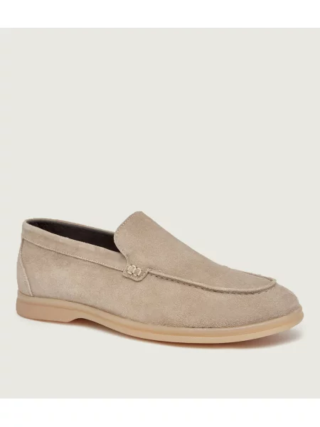 Tombolini Pantofi loafer | piele întoarsă bej