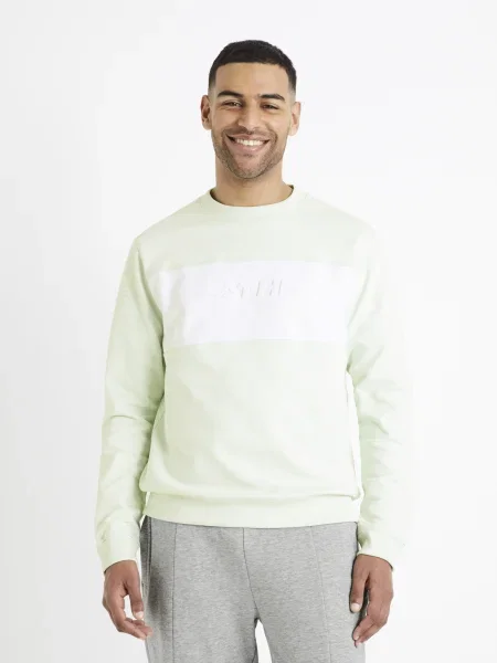 Pulover Celio cu glugă alb