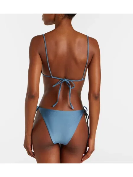 Top Jade Swim cu mărgele albastru