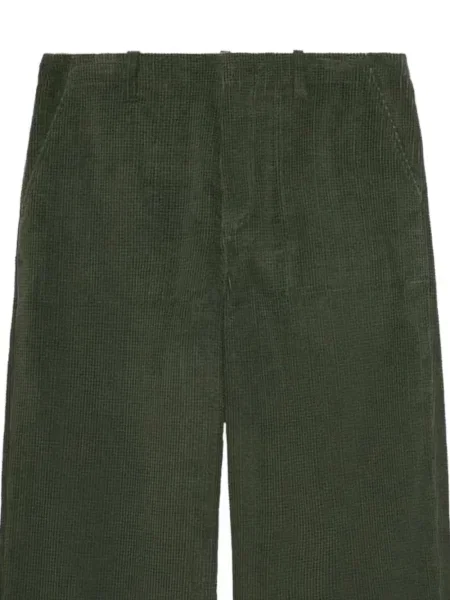 Pantaloni The Elder Statesman de catifea cord gri