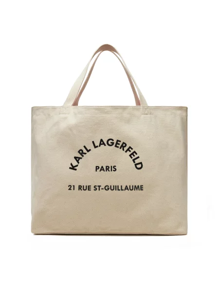 Karl Lagerfeld Shopper torba RSG crna / bijela bež