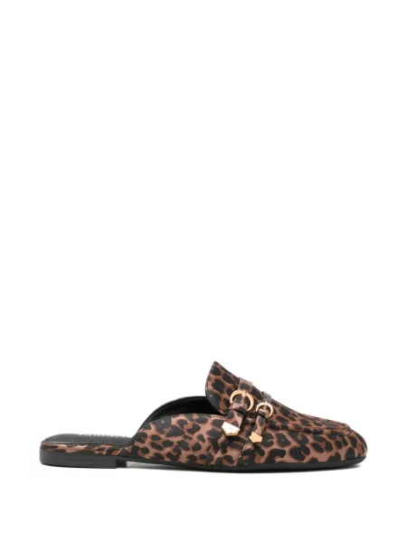 Papuci tip mules Tamaris cu imagine cu model leopard maro