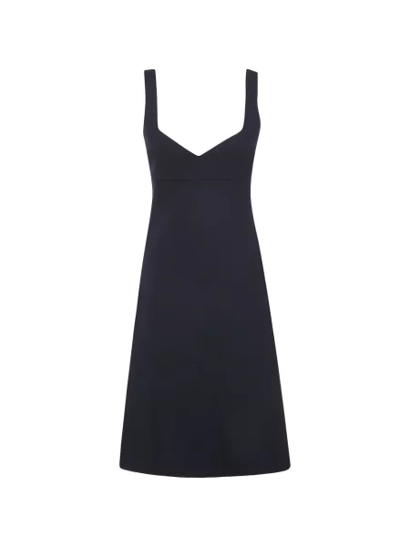 Rochie N°21 fără mâneci cu decolteu în V negru