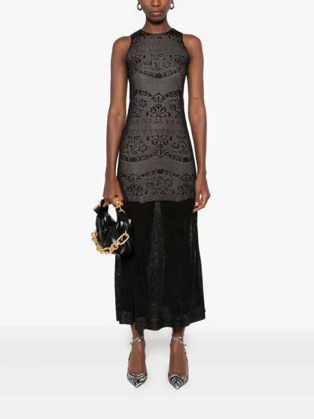 Rochie midi Twinset ajurata negru