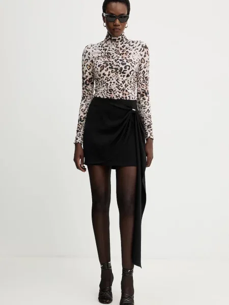 Спідниця Fracomina mini розкльошена чорний