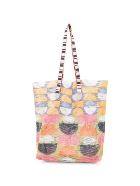 Geantă shopper épice cu imagine cu imprimeu geometric plasă roz