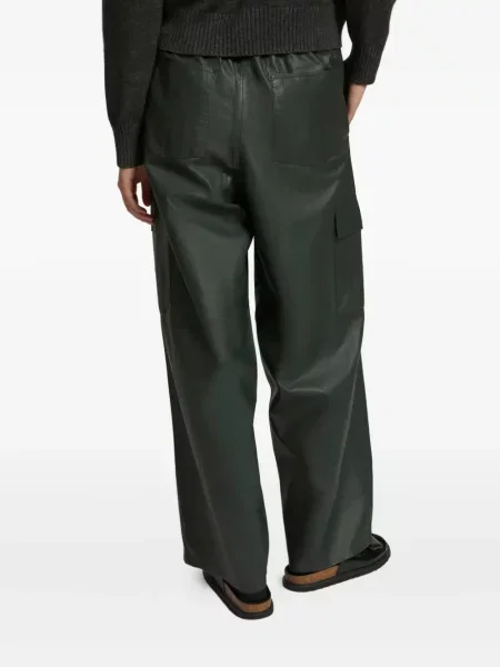 Pantaloni cargo Yves Salomon plisate verde