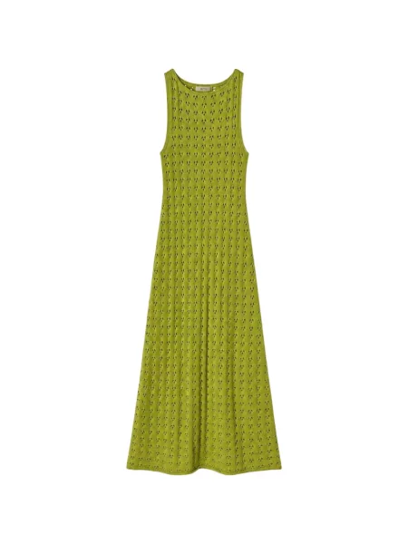 Rochie maxi Retori tricotate ajurata verde