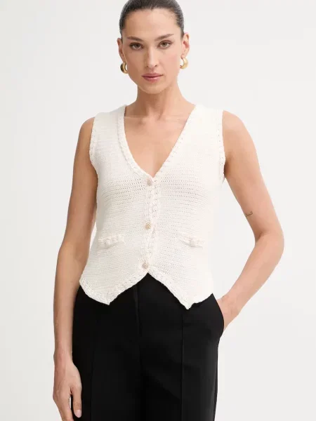 Morgan top bombažen MGILET bela