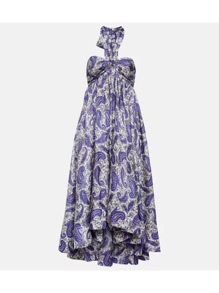 Svilena midi obleka Zimmermann povodcem