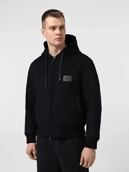 Вовняна Зимова куртка Emporio Armani темно-синій синя