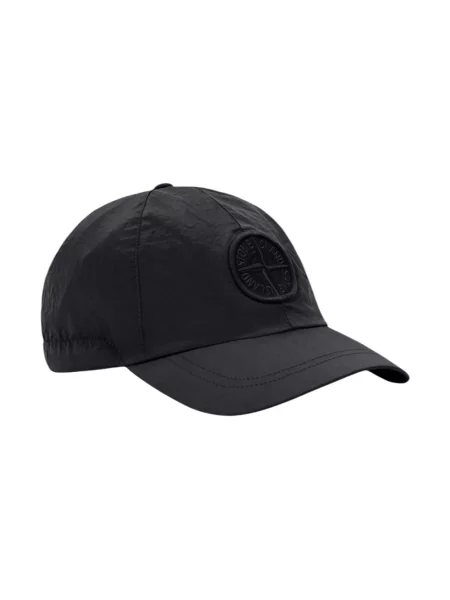 Czapka z daszkiem Stone Island z kamieniami czarna