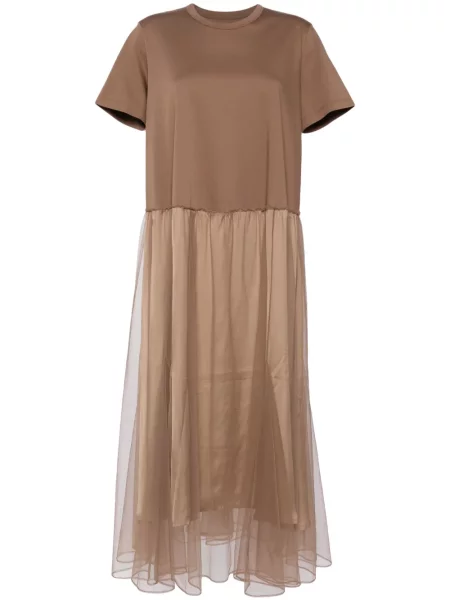 Rochie mini Jnby cu mâneci scurte scurtă de costum maro