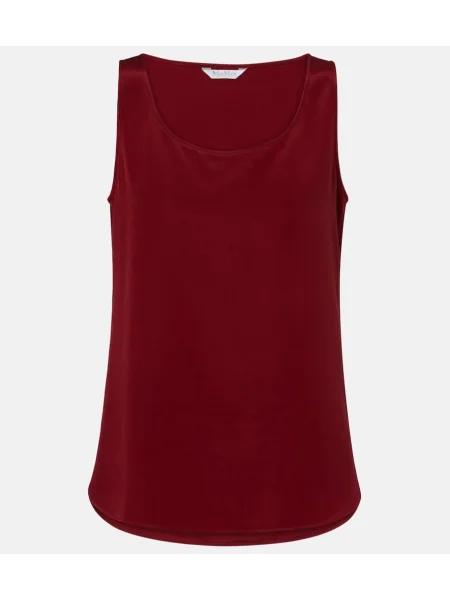 Top Max Mara de mătase bordo