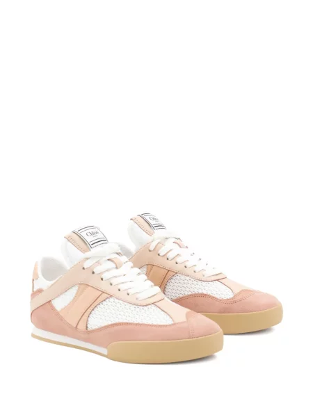 Sneakerși Chloé din piele de căprioară roz