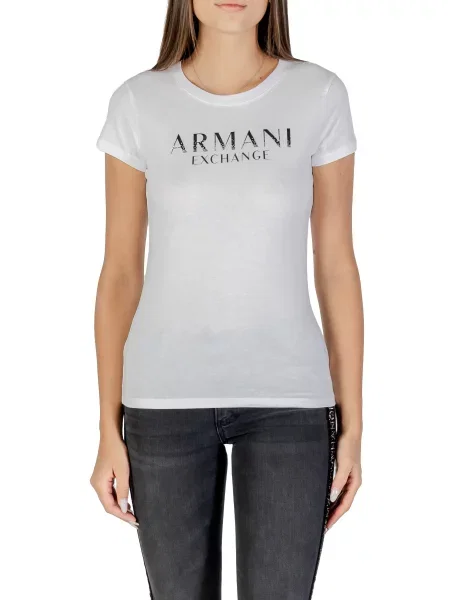Armani Exchange Tričko Casual Fit biela