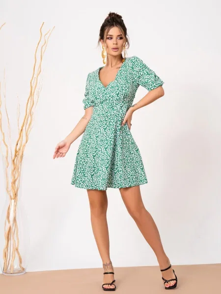 ISSA Plus Сукня міні без підкладки зелений
