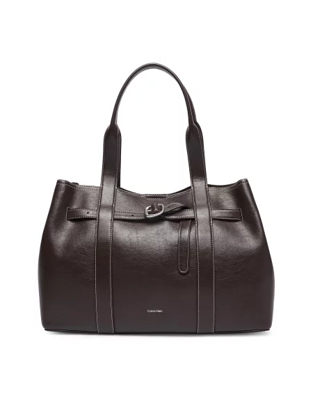 Calvin Klein Vrečasta torba čokolada rjava