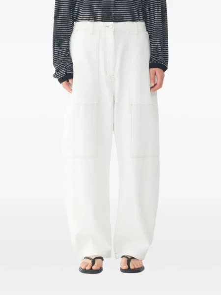 Blugi conici Tomboy conici alb