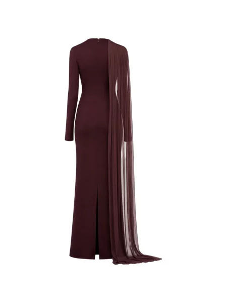 Rochie maxi Chats By C.dam drapată roșu