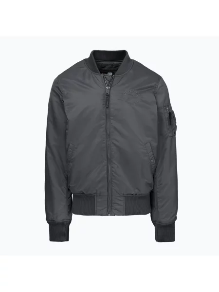 Мъжко яке Pitbull Hacket Washed Bomber graphite сиво