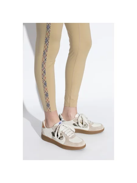 Sneakersy Burberry skórzane beżowe