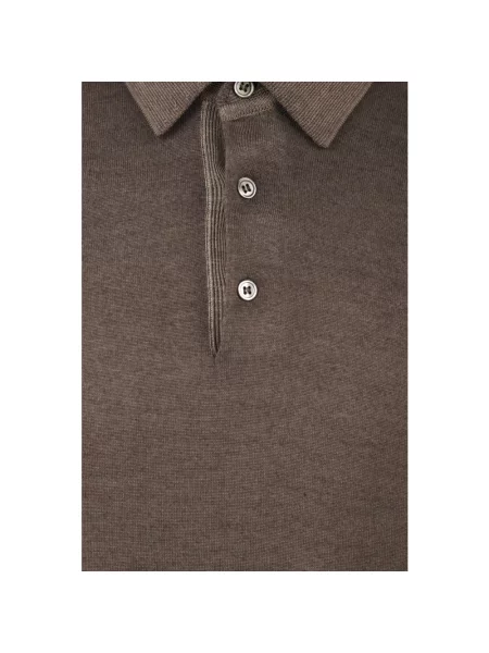Koszulka polo Filippo De Laurentiis wełniana brązowa