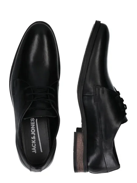 JACK & JONES Šnurovacie topánky čierna