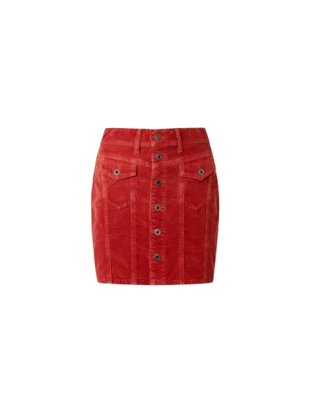 Krótka spódnica jeansowa Pepe Jeans czerwona