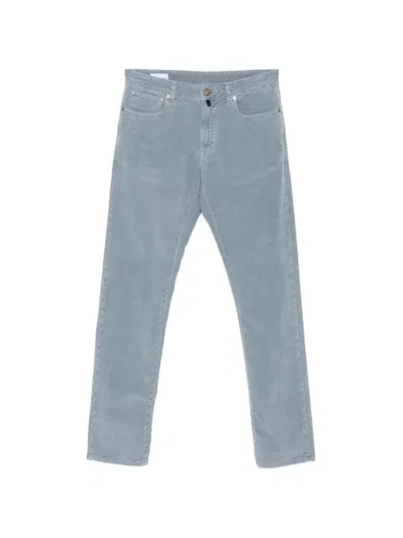 Pantaloni Incotex de catifea cord albastru