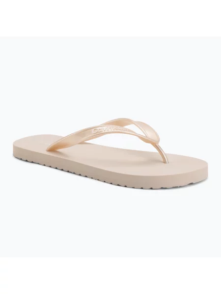 Șlapi pentru femei Calvin Klein Tpu Metallic whisper pink roz
