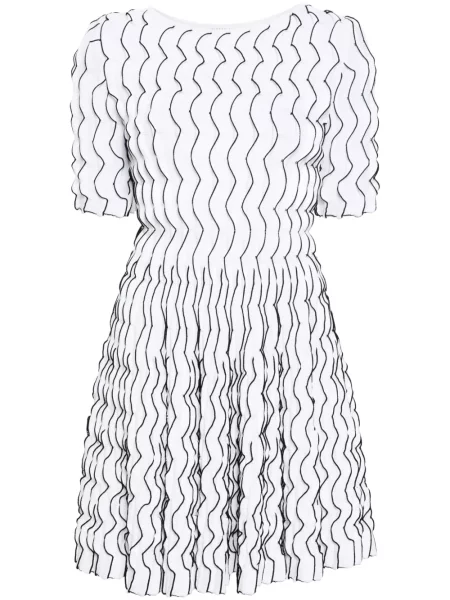 Rochie mini Antonino Valenti cu volane de costum alb