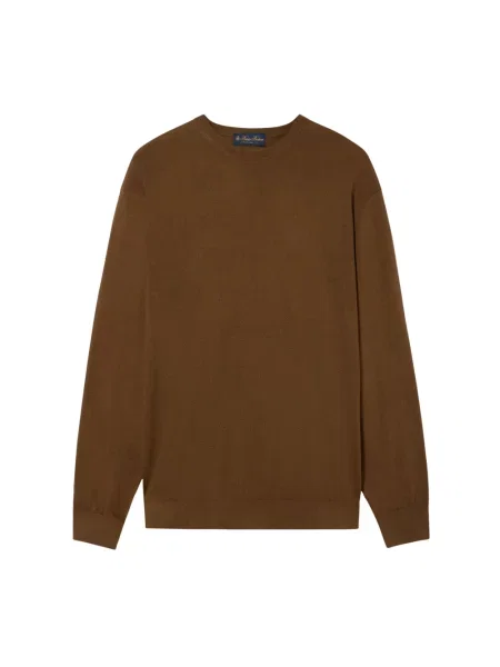 Sweter Brooks Brothers z kaszmiru brązowy