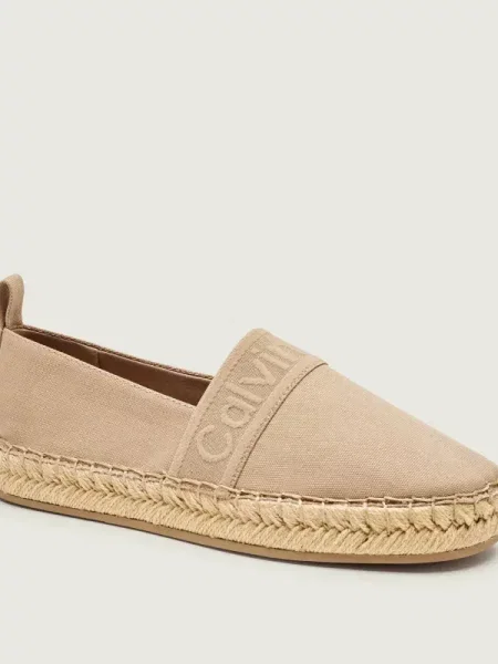 Espadrilles Calvin Klein Logo Webbing bézs