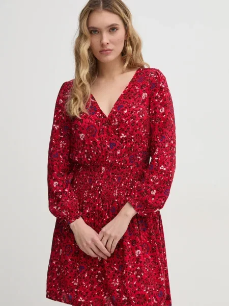 Haljina Pepe Jeans CECILE mini širi se prema dolje crvena