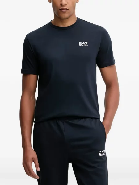 Tricou Ea7 Emporio Armani cu autograf albastru