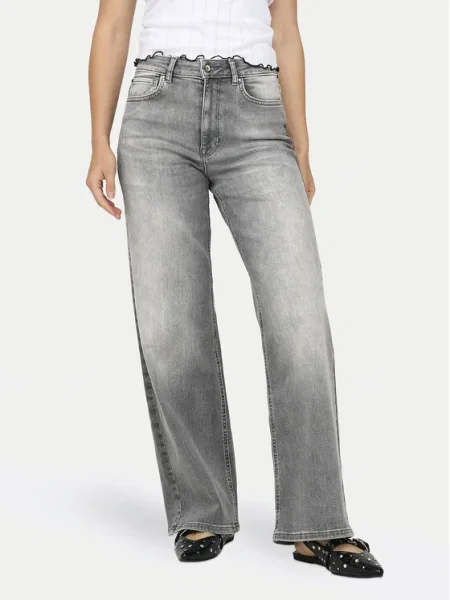 ONLY Blugi Madison Wide Leg gri