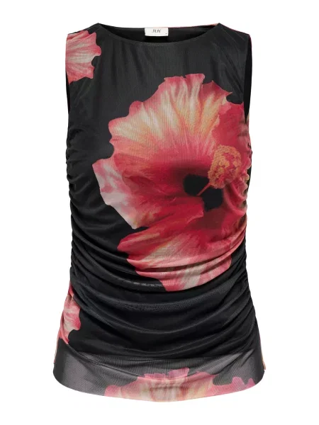 JDY Top JDYLEA bej / roz zmeură / roșu cranberry negru